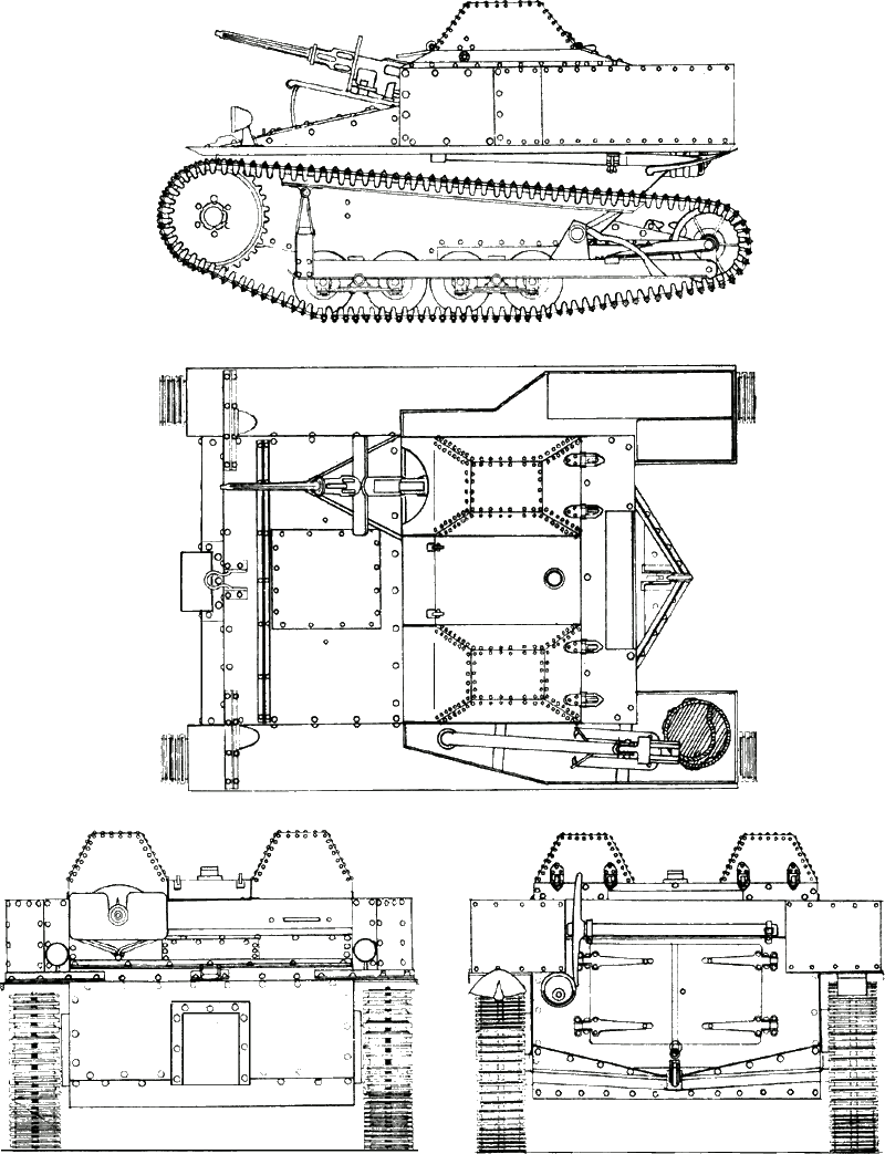 Танкетка CV-29, Италия, чертёж